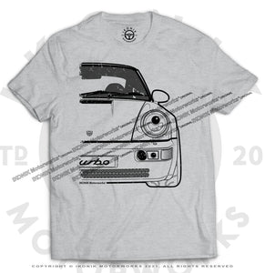 Porsche 911-964 Custom Tribute Gray Scale Tshirt
