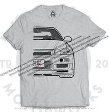 Nissan R34 GTR Tribute Gray Scale Tshirt